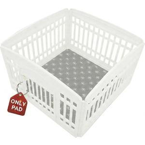 PJYuCien Non-Slip 36"x36" Pet Playpen Mat with 3-Layer Comfort, Reusable and Washable Training Crate Pad, Travel Mat and Sofa Protector for Puppies, Dogs, Cats, Rabbits, and Small Animals, Gray