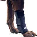 Labra Dog Front Leg Brace - Compression Wrap with Adjustable Straps - Dog Wrist Brace for Support - Leg Sleeve to Stop Licking - Aid in Wound Care and Recovery - Large/Extra Large (Black, XL)
