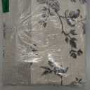 jinchan Linen Kitchen Valance for Windows 16 Inch Floral Double Layer Valance Living Room Laundry Room Darkening Rustic Cottagecore Farmhouse Flower Window Treatment 1 Panel Black on Beige