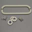 16 Inch Anti Slip Shower Grab Bar Handle Beige White, ZUEXT Stainless Steel Bathroom Grab Bar, Knurled Bathroom Balance Bar, Safety Hand Rail Support, Handicap Elderly Injury Senior Assist Bath Handle