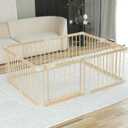 Baby Playpen Play Fence Gate Play Pen Wood Large,Playpens for Babies and Toddlers Kids Indoor,Baby Play Yards Gym | 120 x 160 x 61cm