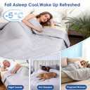 jiaao Cooling Comforter Queen Size CoolStice Tech Q-Max>0.45 Cooling Blanket for Hot Sleepers & Night Sweats, Cool in 30 Seconds, 4X Breathable, Ultra-Soft All-Season Bedding, 90"x90", Grey