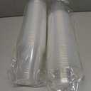 100 Pack 12 OZ Clear Plastic Cups, Cold Party Drinking Cups, Clear Disposable Cups Fruit/Ice Cream/Cupcake/Iced Cold Drinks