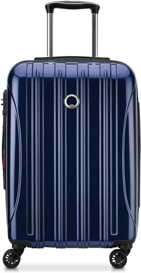 DELSEY PARIS Helium Aero Hardside Expandable Luggage with Spinner Wheels, Blue Cobalt, Carry-On Plus 21 Inch