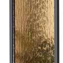 Alpine Corporation 72" Tall Indoor/Outdoor Mirror Waterfall Floor Fountain, LED Lights & River Stones, Elegant Bronze Finish for Home, Office, Patio & Entryway Decor