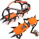 32 Stainless Steel Spikes Traction Snow Grips for Shoes and Boots (Adjustable, Professional crampons)