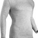 Indera Men's Two-Layer Performance Thermal Underwear Crew Top (Heather Grey) Small 34-36