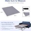 BlissBoard Sleeper Sofa Support Board, Pull Out Couch Cushion Support, 10mm Light and Thin, Quiet & Moisture-Resistant Bed Boards for Under Mattress, Queen Size (64"x54")