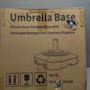 Umbrella Base with Wheels, Umbrella Stand Base Heavy Duty 100lb Windproof, Fillable Umbrella Base Mobile Square Umbrella Stand Outdoor Base for Patio, Deck, Poolside, Lawn, Fits Most Sized Umbrellas, Large