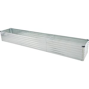 12x2x1.5ft Galvanized Raised Garden Bed,Outdoor Planter Box Metal Patio Kit Planting Bed for Vegetables Flowers Herb,Silver