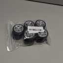 10PCS Toy Car Wheel 48mm Toy Car Rubber Tire Wheels with 5PCS Shaft Round Rod Axles for RC Car Truck Robot DIY Model Toy Parts