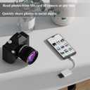 2 x USB C SD Card Reader for iPhone 17/16/15, Android, Digital Camera Adapter iPhone, Sd Card Adapter for More Type C/USB-C Devices