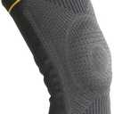 Morsa Cyberg Knee Support for Women, Knee Brace for Men Meniscus Tear, Stainless Steel with Flexible Stays, Patella Knee Sleeve, Compression, Stabilizer, Fit, Anti Sweating, Unisex, Grey (X-Large)