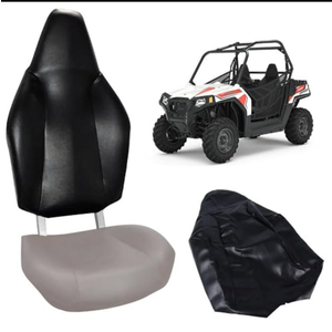 PIT66 Seat Cover, Compatible with Polaris RZR 570 2012-2018/ Fit Polaris RZR 800 2008-2014/ Fit Polaris RZR 900 2011-2014/ Fit ACE 325 570 2014-2017 Vinyl Black Leather Seat Back