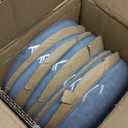 AmorArc 8.5'' Large Pasta Bowls, 36oz Stoneware Pasta Serving Bowls Set of 6 for Kitchen, Wide Bowls for Pasta, Salad, Fruit, Oatmeal, Microwave Safe, Reactive Glaze Gray