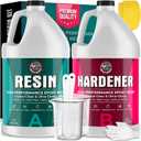 Epoxy Resin - Ultra-Gloss 1 Gallon Kit, Crystal Clear, Self-Leveling, UV & Impact Resistant Resin Kit for Art, Jewelry, Tables & Countertops, Easy 1:1 Mix, DIY Crafts