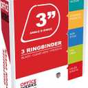 3 Ring Binder, Professional Angle D Ring Vinyl 3 Inch, Presentation Folder for Standard Pages 8.5 x 11 with Pockets, Crystal Clear View White (12 Pack) for Office Supplies