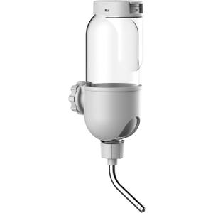 Pet Water Bottle for Cage Crate 26oz Non-Drip Water Dispenser for Small Animal Rabbit Bunny Guinea Pig Chinchilla Ferret Squirrel Hedgehog (Gray, 26oz)