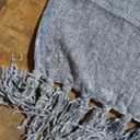 RECYCO Throw Blanket Soft Cozy Chenille Throw Blanket with Fringe Tassel for Couch Sofa Chair Bed Living Room Gift (Dusty Blue, 50'' x 60'')