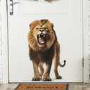 Lifelike 3D Lion Wall Decal Wild Animal Wall Stickers Peel & Stick Animal Wall Decor Art for Living Room Kids Bedroom Playroom Baby Nursery Kindergarten