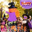 Large Witch Pinata (24.4 X 12.4 X 3 In) | Pumpkin Halloween Piata - Trick-or-Treating Party Kit with Stick, Blindfold, Rope for Kids' Party & Spooky Theme Celebrations