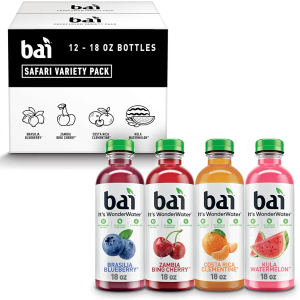 Bai Flavors Variety Pack, Antioxidant Infused Water Beverage, with Vitamin C and No Artificial Sweeteners, 18 fl oz bottles, 12 pack, BB Date 04/19/2026