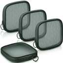 Weewooday 4 Pcs Mesh Makeup Bag Mesh Cosmetic Bag Travel Toiletry Pouch with Zipper Mini Makeup Cosmetic Purse for Daily Accessory(Small, Olive Green)