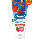 Orajel Kids Super Superman Anti-Cavity Fluoride Toothpaste, Natural Watermelon Flavor, 4.2oz Tube, 4-Pack