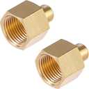 BILAL Brass Pipe Fittings 3/8" Female to 1/8" Male NPT Reducer Adapters, Female to Male Brass Hex Bushing-O.D x I.D: 3/8" x 5/8" (Pack of 2)