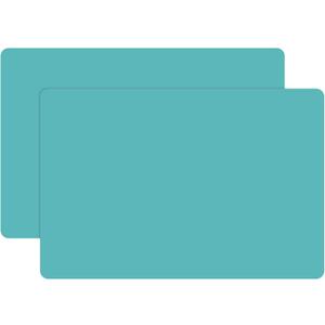 Gartful Extra Large Silicone Mat 23.6 x 15.7 inches, Silicone Crafts Sheets, Jewelry Casting Molds Mat, Desktop Protector, Placemat Pad, Nonstick Nonskid Durable, Set of 2, Black Green