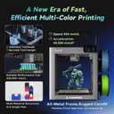 FLASHFORGE Creator 5 3D Printer, 4 Toolheads 7S Toolchanger Multi-Filament Printing, CoreXY 600mm/s 5X Faster Color Switch, Near-Zero Waste System, Auto Bed Leveling, Smart Extrusion Stunning Results