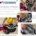 YODIMAN Single Professional Badminton Racket for Advanced Players - 50T Graphite Carbon Fiber with Aerodynamic Frame, Pre-Strung 26lbs, Ultra-Light 5U for Club & Tournament