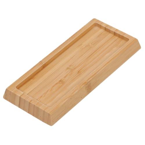 Yardwe Bamboo Whetstone Anti-Slip Base 8.27 Inch Non-Slip Sharpening Stone Holder Stable Knife Sharpener Support for Kitchen Use