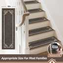 BEQHAUSE Stair Treads for Wooden Steps Non Slip Washable 15Pack Carpet Stair Treads with Reusable Residue Free Backing Soft Polyester Stair Rugs Indoor for Kids Elders and Dogs 9x28,Brown