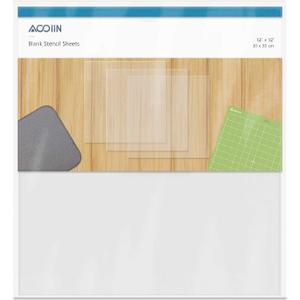 50 Pieces 4 mil Blank Stencil Material Mylar Template Sheets for Stencils, 12 x 12 inches