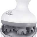 COMFIER Electric Cordless Hair Scalp Massager with Kneading 84 Massage Nodes, Handheld Portable Head Scratcher Massager for Hair Growth, Deep Clean and Stress Relax, Gifts for Men Dad (White)