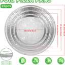 15 Pack Serving Platters 16, Large Disposable Aluminium Foil Serving Trays for Parties, Silver Embossed Foil Serving Dishes/Plates for Vegetable, Fruit, Slices of Cake, Cookies