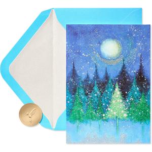 Papyrus Boxed Christmas Cards with Envelopes, Peace of the Season, Holiday Tree (14-Count)