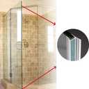 Flexible Shower Door Side Seal Strip 100 Inch Shower Door Side Sweep for 3/8" Framelss Glass Door