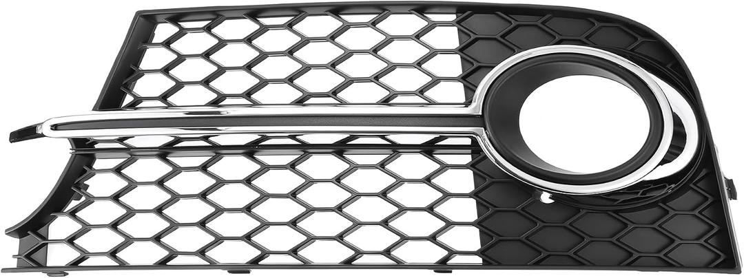 No.8J0807681K Fog Light Grill for Audi TT MK2 TTS 2011-2014 Front Left Front Lower Bumper Fog Light Cover Inserts ABS 1 Pc Black Silver Tone
