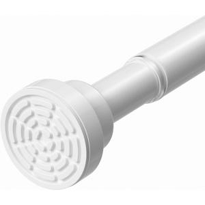 Spring Tension Curtain Rod 30 to 63Inch, White Tension Rod Adjustable Curtain Rods No Drilling Expandable Pressure Curtain Rod Tension Rods for Windows,Doorway,Bathroom,Closet