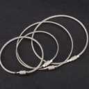 BiyrlyStainless Steel Keyrings,Round Key Rings for Flat Keychains For Home Car Office Keys Attachment (20pack Silver1.5-25mm)