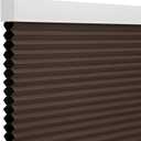 Changshade Blackout Blinds, Cordless Cellular Shades, Honeycomb Blackout Shades, Room Darkening Blinds, Pull Down Window Shades, Easy to Install Honeycomb Window Blinds, 35" W x 72" H, Taupe