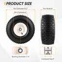 2Pack 15x6.00-6 Tire and Wheel Assembly, Replacement for Craftsman John Deere Cub Cadet Riding Mowers, 4 Ply Tubeless Lawn Mower Tires 15x6x6, 3" Centered Hub, 3/4" Bushing
