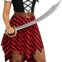 Morph Adult Pirate Costume for Women - Dress, Outfit, Female Wench, Halloween Costume (Medium)