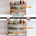 ADBIU Over Sink Dish Drying Rack (Expandable Height/Length) Snap-On Design Large Dish Drainer Storage Counter Organizer 32-40L x 12W x 34-38H (inches)