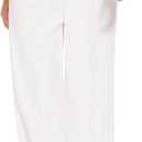 FUNYYZO Wide Leg Pants Women's High Elastic Waisted in The Back Business Work Trousers Long Straight Suit Pants (X-Large Long, 006# White (Thin))