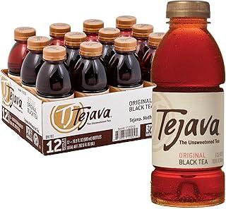 Tejava Original Unsweetened Black Iced Tea, 12 Pack, 16.9oz PET Bottles, Non-GMO, Kosher, No Sugar or Sweeteners, No calories, No Preservatives, Brewed in Small Batches EXP:05/14/26