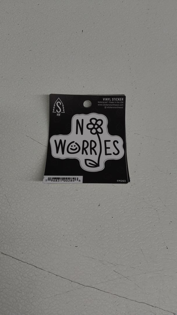 Vinil Sticker No Worries FM263 4 Pack