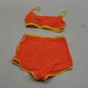 AngiMelo High Waisted Bikini Sets for Women Two Piece Tummy Control Swimsuits Modest Bathing Suit Shorts Swim Suits Teens(M), Orange Bikini Set